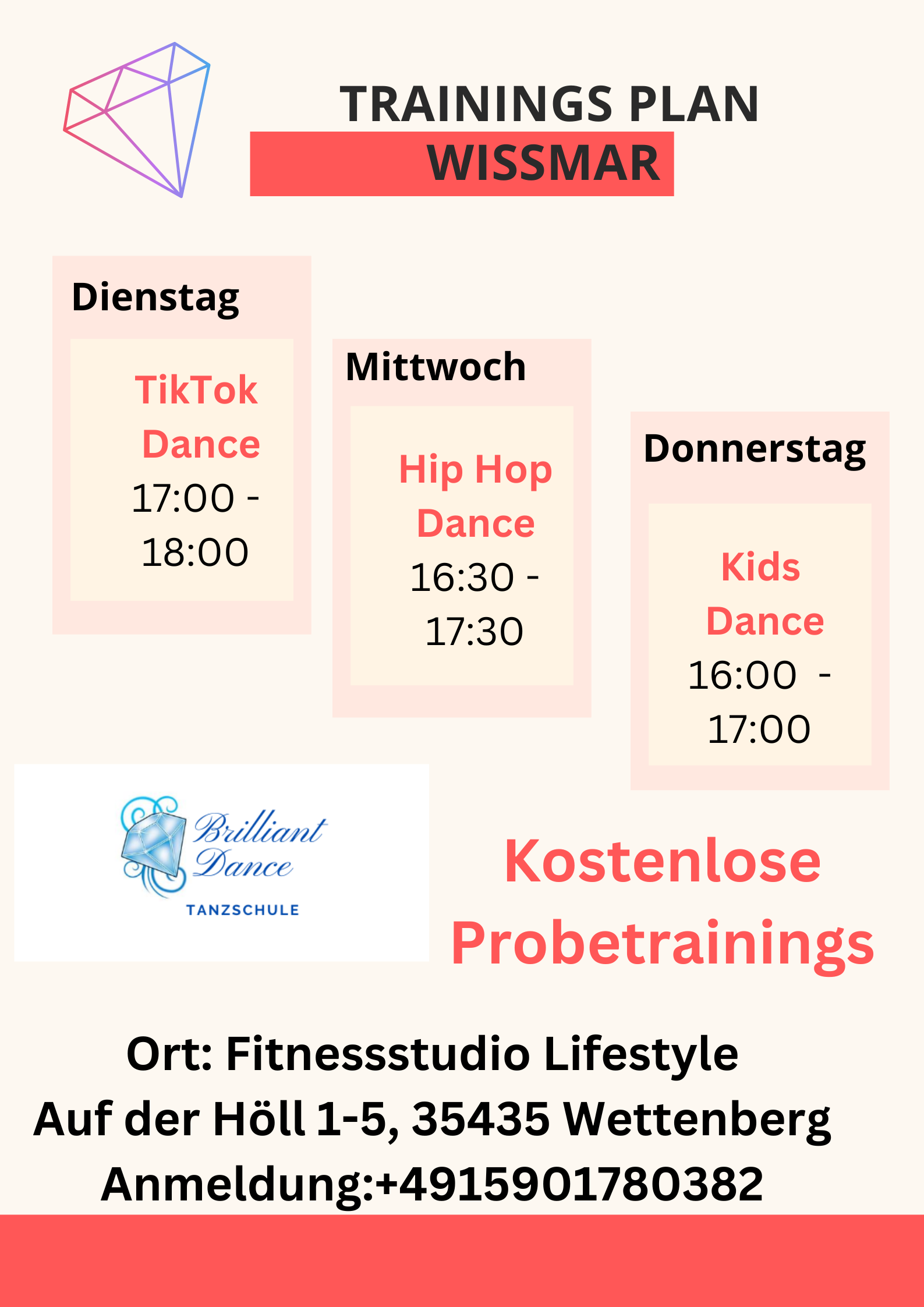 Flyer Kinder Ballett Party